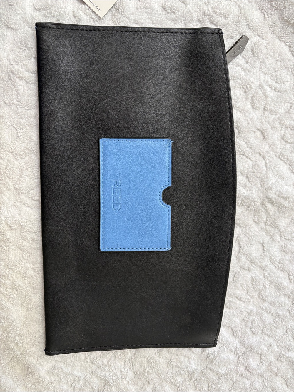 Reed Krakoff Black Clutch with Light Blue Card Pocket